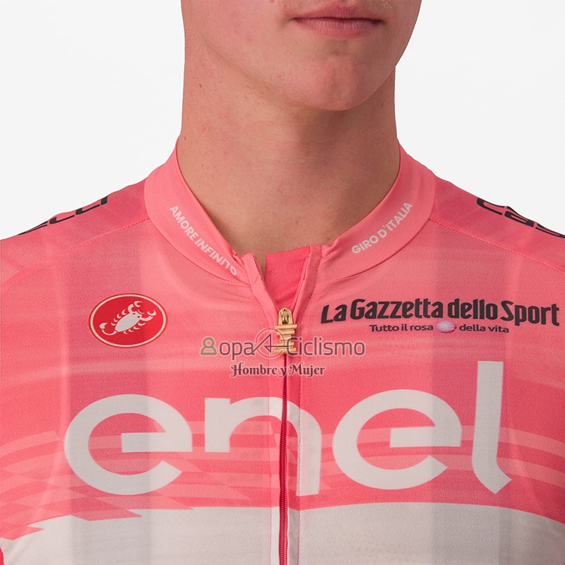 Giro d'Italia Ropa Ciclismo Culotte Corto 2023 Hombre Mangas Cortas Rosa